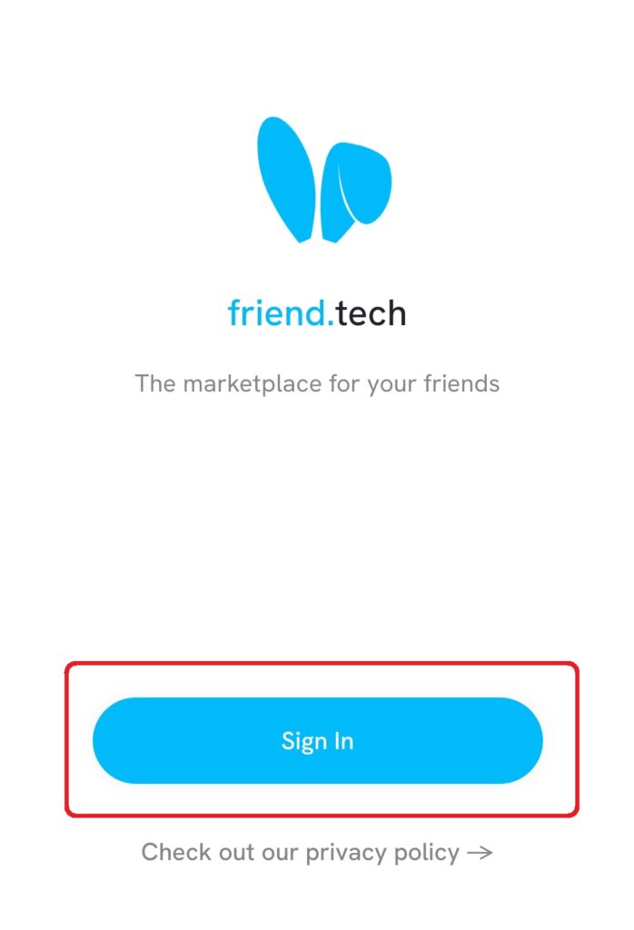 Sign into friend.tech