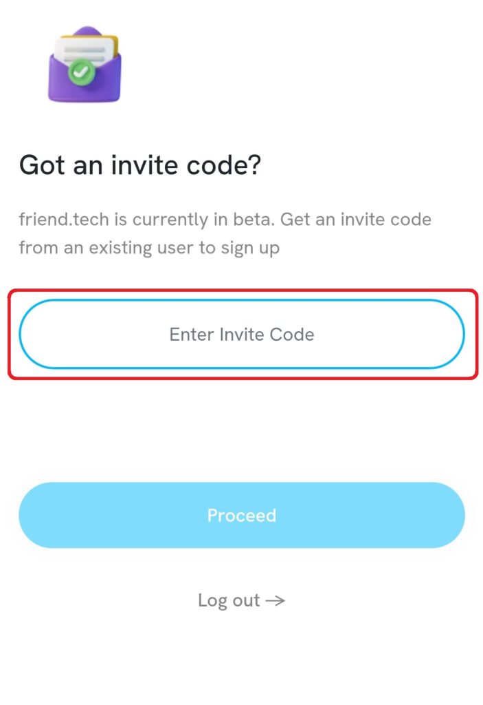 Enter invite code for friend.tech